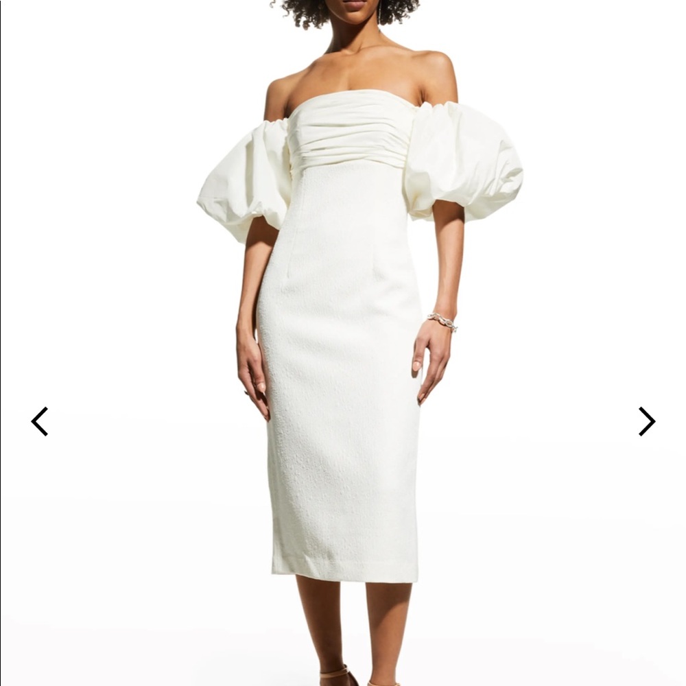 Rebecca Vallance Genevieve Off-Shoulder Puff-Sleeve Dress